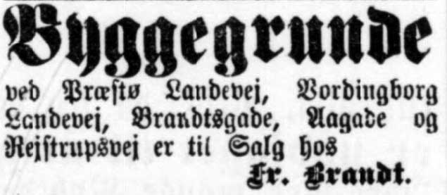 annonce i N�stved Tidende 12/9 1897