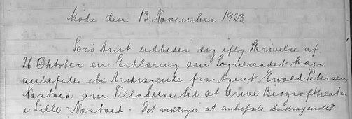 Herlufsholm sogner�ds protokol 13/11 1923